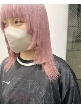 ジーナ オモテサンドウ(XENA) ケアブリーチ×ハイトーン×ペールピンク（表参道）