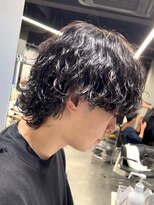 フィフスパーク(fifth PARK) 緩め波巻きスパイラルパーマボブウルフ渋谷メンズフェザーパーマ