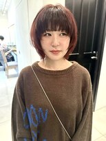 【表参道sheta/中澤】ボブルフ小顔黒髪ワンレンネビージュ