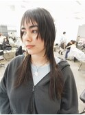 マレットウルフカットシャギーカットストレートパーマ
