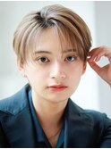 ハイトーンカラーフェザーパーマニュアンスパーマセンターパート