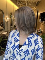 ソエル(Soell)&nbsp;レイヤーカット 白髪ぼかしハイライト 髪質改善 ボブ 白髪染め