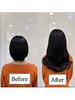 リゼル シブヤ(RISEL SHIBUYA)&nbsp;ショートからエクステ90本で馴染ませロングヘア！