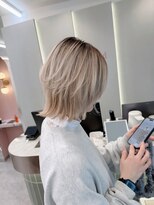 ロンドリゼル 札幌(Lond RiseL)&nbsp;オリーブグレー/前髪/ボブ/マロンベージュ/レイヤーカット/小顔