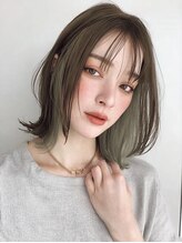 インナーカラー（アッシュベージュ×スモーキーベージュ）