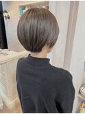 福山美容室caary グレージュマッシュショートイルミナカラー30代