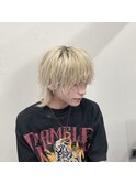 ハイライト/マッシュパーマ/ウルフ/アッシュブラック