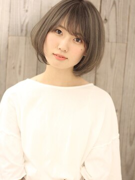 ソファ ヘア 仙台(Sofa) ひし形シルエットで小顔になれるボブ　グレージュ