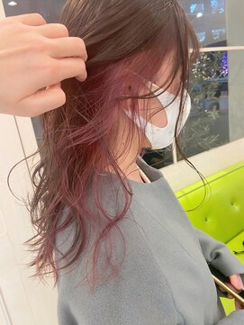 エクリフルール(equri fleur) 【ケアブリーチ使用】インナーピンク