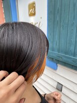 アプリ バイ リアン 浦和(appri by Rien)&nbsp;インナーオレンジ/シースルーボブ/ビタミンカラー/浦和駅