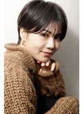 シースルーバング　大人マッシュショート