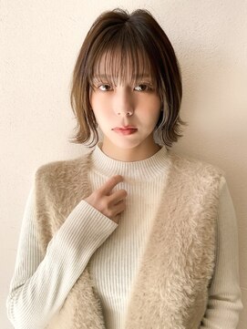 トゥルーズ 梅田店(TLUUS) 【TLUUSホワイトグレージュチェリーブラウンミニウルフ】