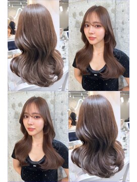 シーシンジュク 新宿南口(Sea shinjuku) 透明グレージュ×顔まわりレイヤーカット【髪質改善/新宿】