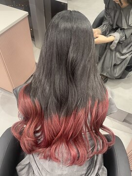 ジエクト ヴィシア(The Ect VIXIA) チェリーレッド/裾カラー/グラデーションカラー/ボルドー