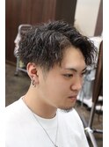 センターパート×ツイストスパイラル