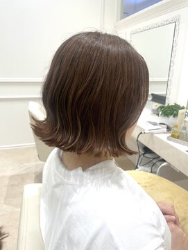 フェリーアヴェダハルミ(FEERIE AVEDA HARUMI) オレンジブラウン×外ハネボブ