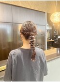 編みおろし/結婚式お呼ばれヘアセット/浴衣ヘアセット