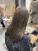 メンテカット×オリーブベージュ