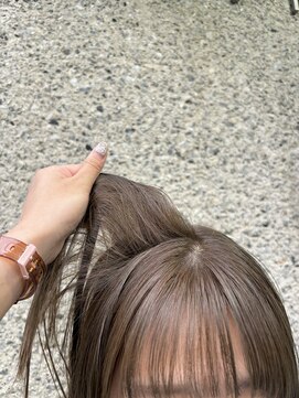 メゾンアクア 表参道(Maison ACQUA) ◎ブリーチなしカラーメルティーカラーオリーブベージュ