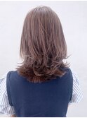 くびれミディミディアムくびれヘア顔周りレイヤー_ba335711