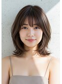 xレイヤーボブハイライトブリーチレイヤーハイトーングレージュ