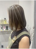 hairLux・天王・三ヶ日・伸びる根本の白髪目立たないハイライト