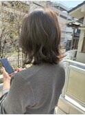 レイヤーボブ×アッシュグレージュ