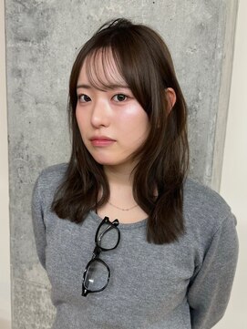 ミリ(mm) 10代20代30台ミディアムレイヤー透明感カラー髪質改善仙台韓国