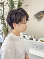 エルエスヘアー(LS HAIR) 【片山陽基】コンパクトマッシュショートにニュアンスパーマ