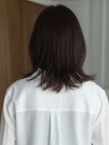 フレイムス ヘアアンドリラックス 赤羽店(Frames hair&relax) 深みカシスブラウンミディアムヘア/20代30代40代赤羽