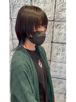 アース 郡山コスモス通り店(HAIR&MAKE EARTH)&nbsp;ダーク×ブルーインナーのウルフレイヤー