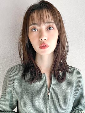 リヤン 表参道(lyann) 前髪うる艶髪ダークブルーデジタルパーマワンホンレイヤー★！
