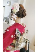 成人式華やかアレンジ振り袖着付け【立川/立川南/八王子/袴】