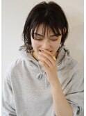 透け感のあるミニボブ