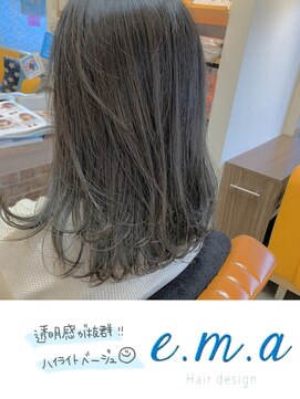 エマヘアデザイン(e.m.a Hair design) グレージュハイライト