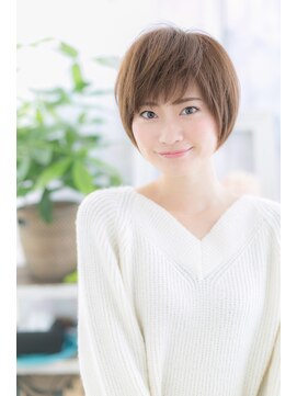 ミック ヘアアンドメイク アップ 駒込店(miq Hair&Make up) ヌーディベージュ透けバング小顔ウルフマッシュb1