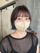 アトリエ エス atelier es HAIRDESIGN&nbsp;ミニボブ×インナーカラー/イヤリングカラー/デザインカラー