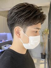 エリマ 調布(elima) 刈り上げ ショート アップバング ビジネス ツーブロック メンズ