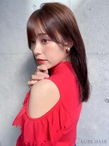 オーブ ヘアー ルージュ 江坂店(AUBE HAIR rouge) 20代・30代_ショコラブラウンミディ