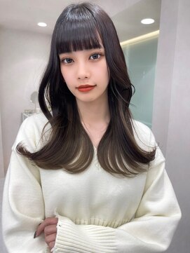 ロンド マーレ 天神大名店(Lond mare) 韓国風ヘア　韓国くびれ巻き　大人可愛い韓国ヘア　透明感カラー