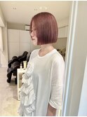 似合わせ小顔ボブ× ブリーチカラー デザインカラー