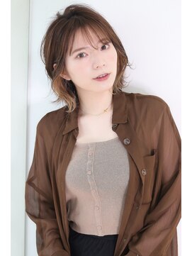 オーロ 武庫之荘店(ORO) 外ハネボブ/インナーカラー/イメチェン/ミルクティー