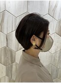 【ショート】【丸みショート】【暗色カラー】【トリートメント】