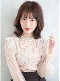 【FRAME×全席個室】ゆるふわ小顔くびれ外はねミディ