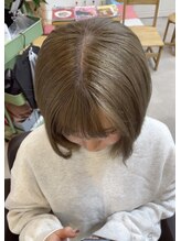 オリビアヘアー(OLIVIA HAIR) ブリーチリタッチで作るダメージレスなミルクティーベージュ♪