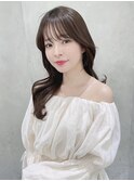 ミニウルフレイヤーカット顔周り前髪韓国ミディアムロング/大宮