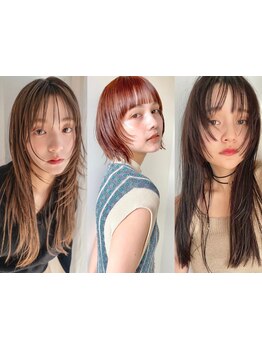 流行の顔まわりレイヤーを入れることで小顔に!一人一人にfitするデザインをご提案*トレンド感抜群なStyleに