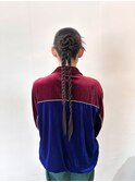 個性派アレンジ 三つ編み ねじねじアレンジ