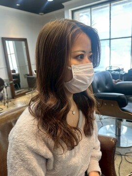 ルミ 上大岡店(Lumi) 透明感アッシュブラウン/顔周りレイヤーカット/韓国風スタイル