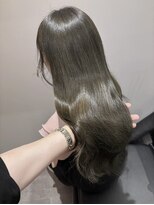 ノー バイ イオエ 西梅田(no. by ioe)&nbsp;ブリーチなしカラー/髪質改善/ミルクティーベージュ/小顔ヘア